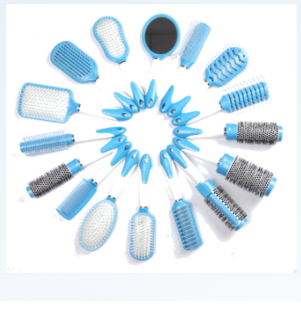 Plastic hair brush collection